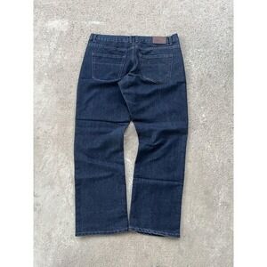 Beverly Hills Polo Club Jeans Mens 38x32 Blue Dark Wash Straight Leg Stretch Y2k